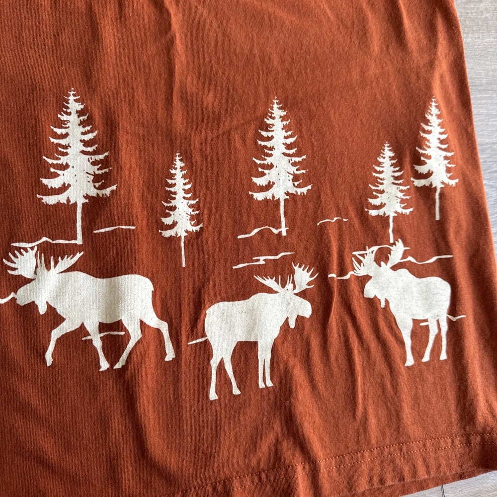 Vintage Alaska Shirt Med Burnt Orange Moose Trees Alstyle Apparel‎ & Activewear - Picture 6 of 9
